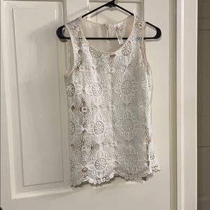 Crochet tank with slip